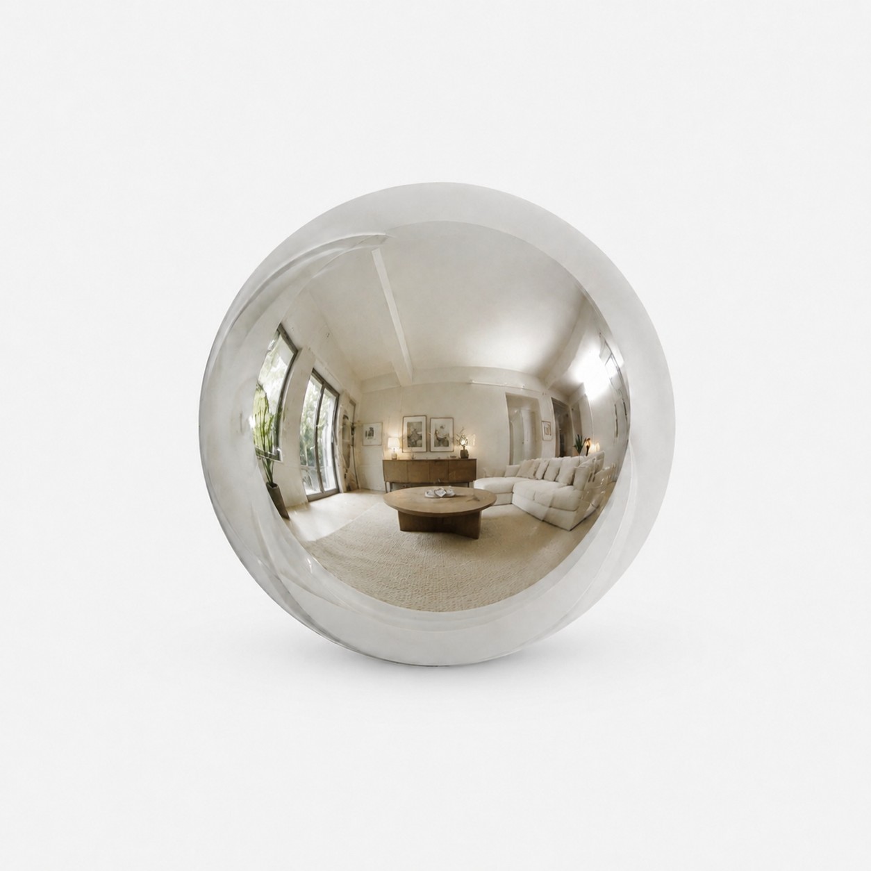 Silver gray ceramic cabinet knob side detail