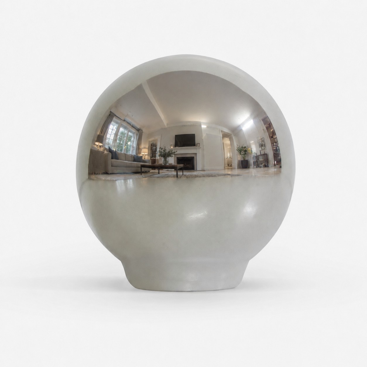 Silver gray ceramic cabinet knob