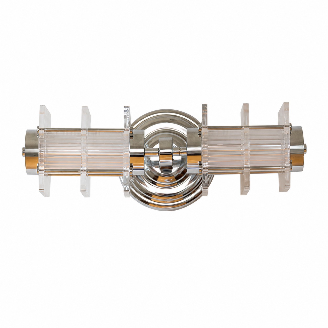 Horizontal Bar Clear Acrylic Chrome wall lamp SKU image