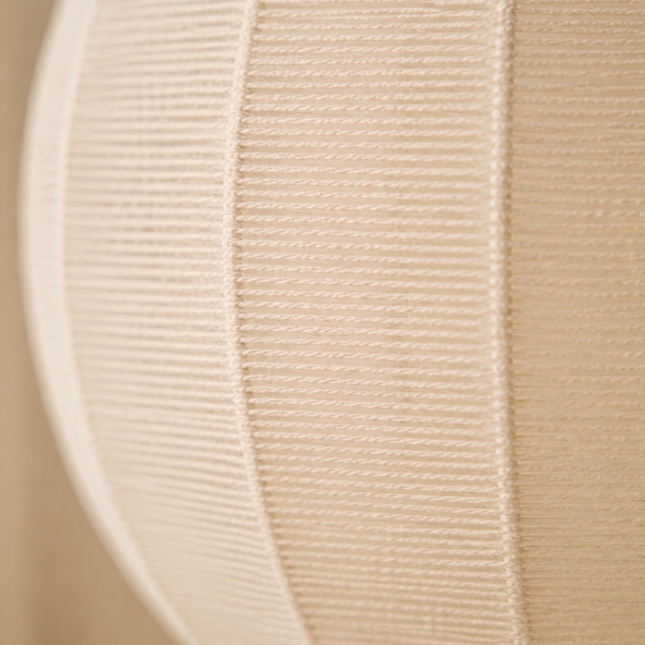 Close view of handwoven shade texture