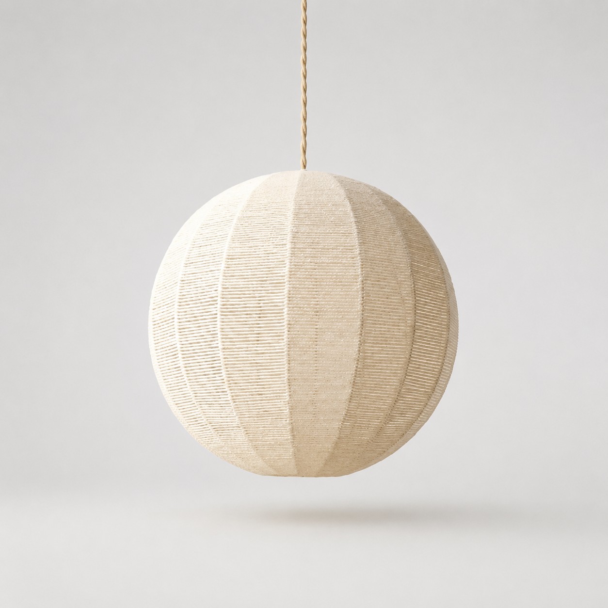 Ivory natural white handwoven globe pendant light