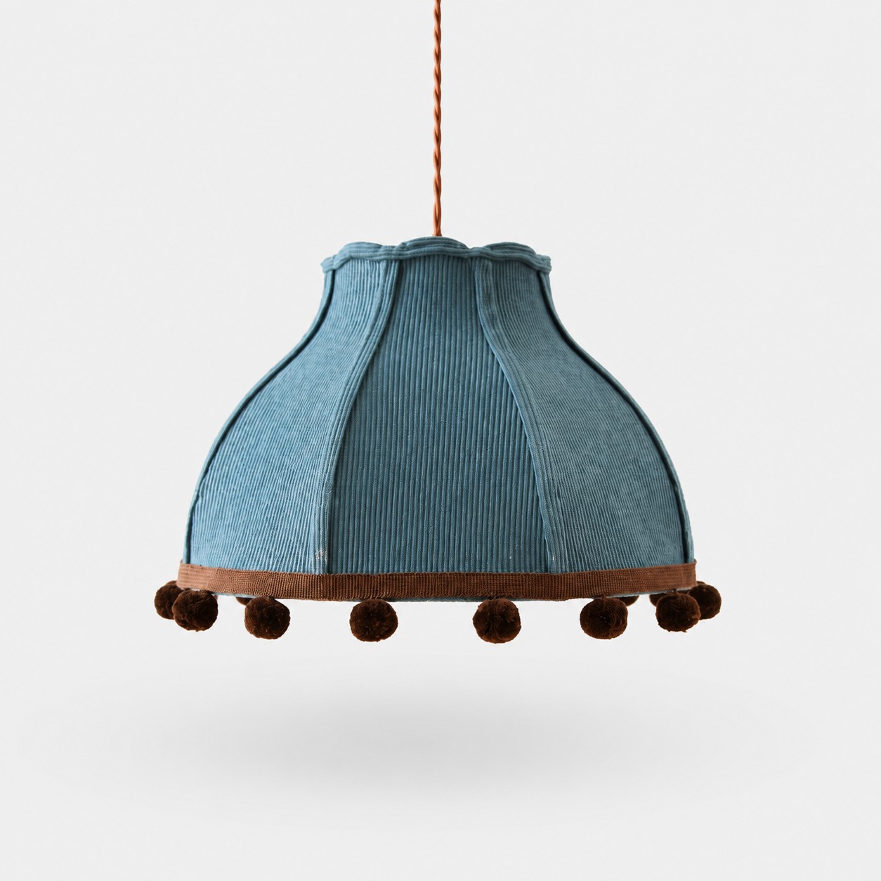 Azure Blue fabric pendant light