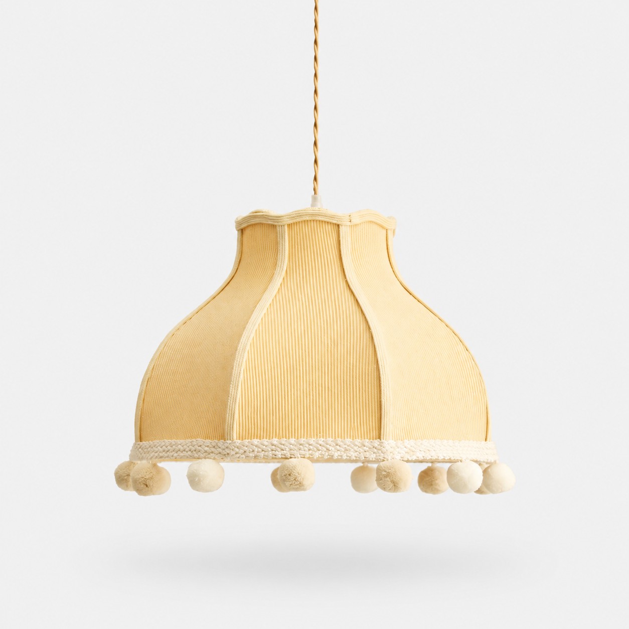 Lemon Yellow fabric pendant light