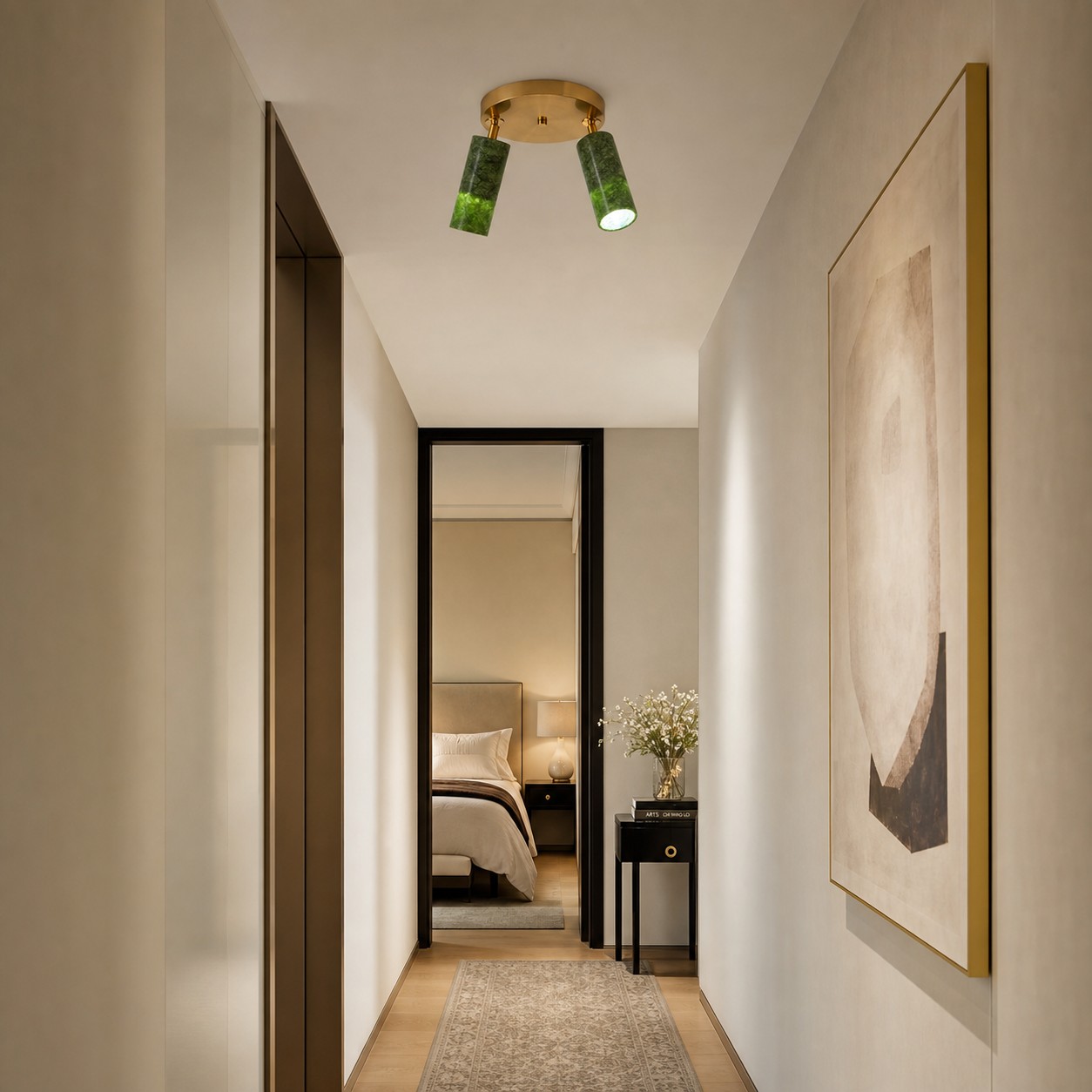 W-3433 natural jade flush mount ceiling light image 13