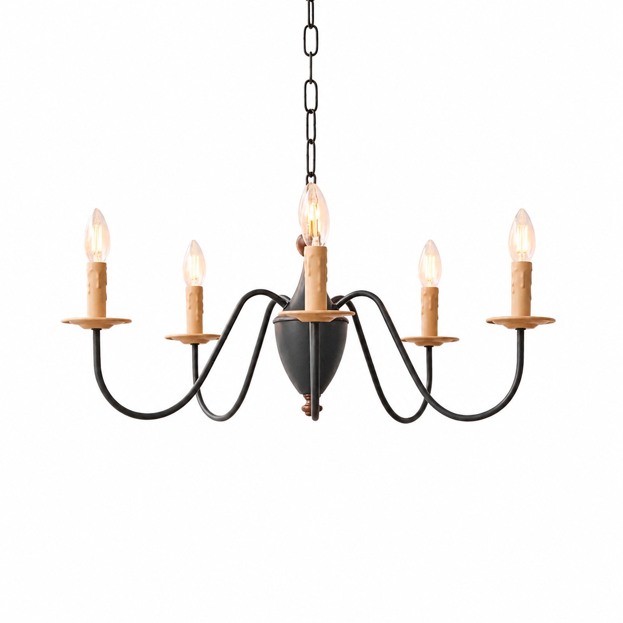French candle chandelier full 5-light product view