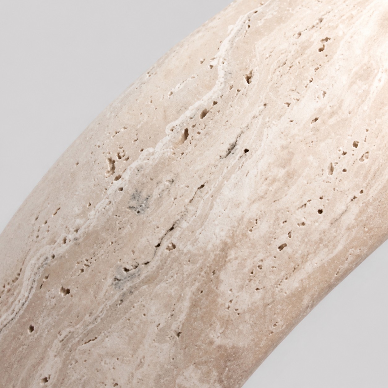 Natural yellow travertine stone grain close detail