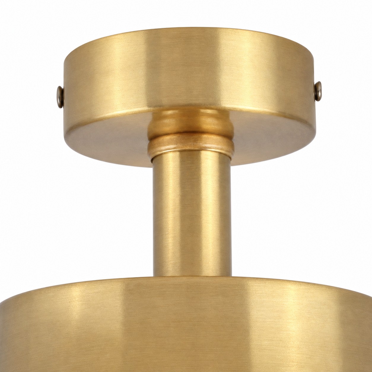 Antique Brass Ribbed Glass Ceiling Light