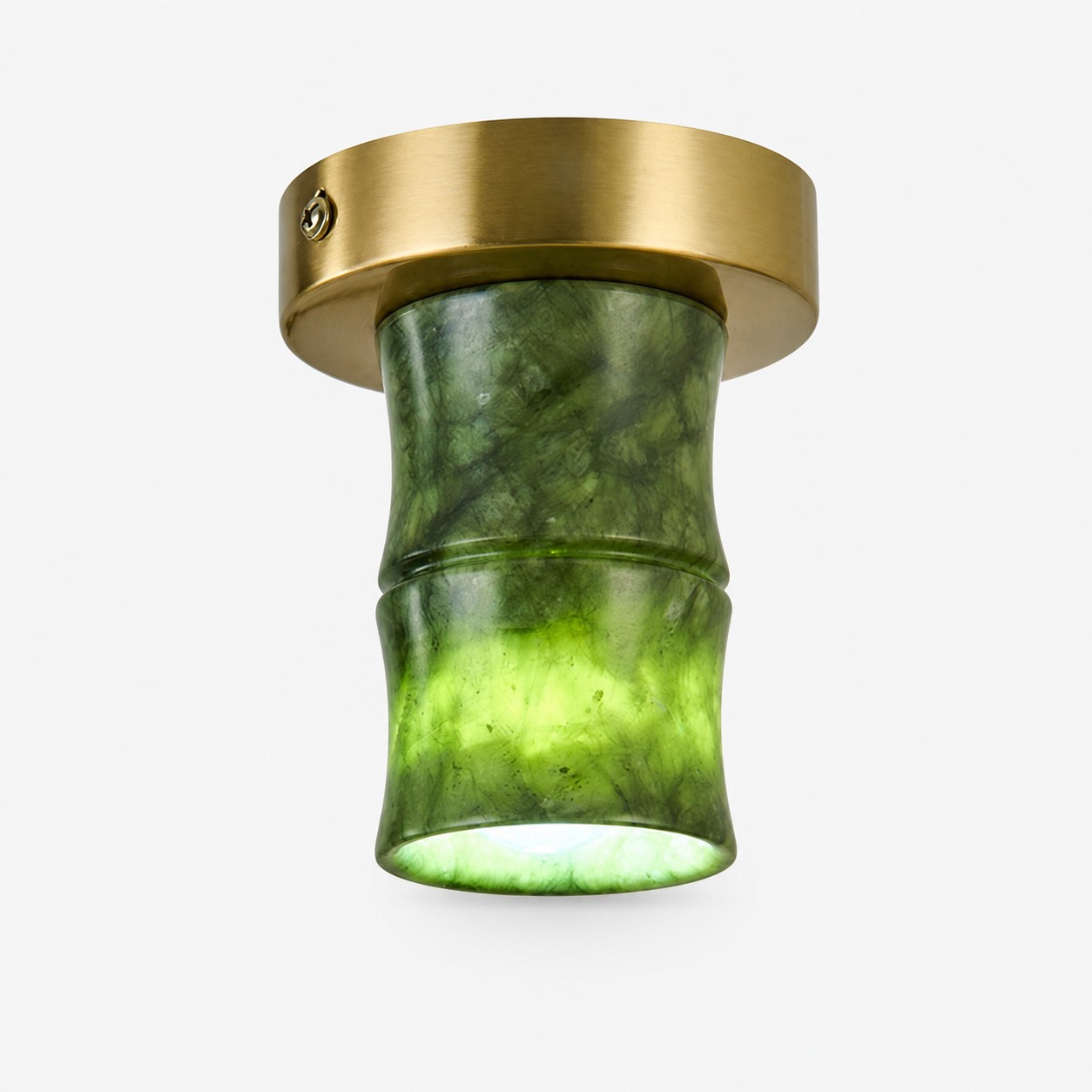 Complete jade bamboo flush mount ceiling lamp